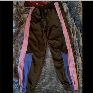 Black w/ purple and blue Sweatpants